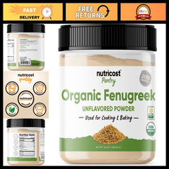 Organic Fenugreek Powder 1LB – Natural Herbal Supplement for Digestive Health