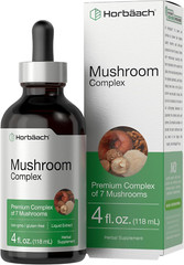 HorbaachMushroom Complex Liquid Extract 4 Oz, Tincture Drops 7 Premium Mushrooms