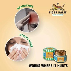 12 X Tiger Balm White | Stuffy Nose & Headache Relief | 9ml Each | Exp: 03/2028