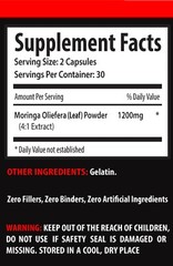 Detoxifying properties – MORINGA OLEIFERA – Natural hydration 2 Bottles 120 Caps