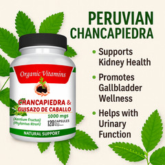 Chanca Piedra & Horsetail 1000mg 3 Bottles Kidney 120 Guisazo de Caballo Detox