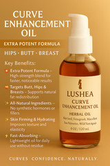 Extra Potent Oil for Hips, Butt & Bust Support | Herbal Sculpting 4 oz