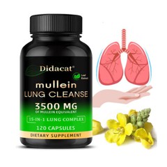15-in-1 lung complex Mullein Extract Supplement, for Lungs Detox and Cleanse