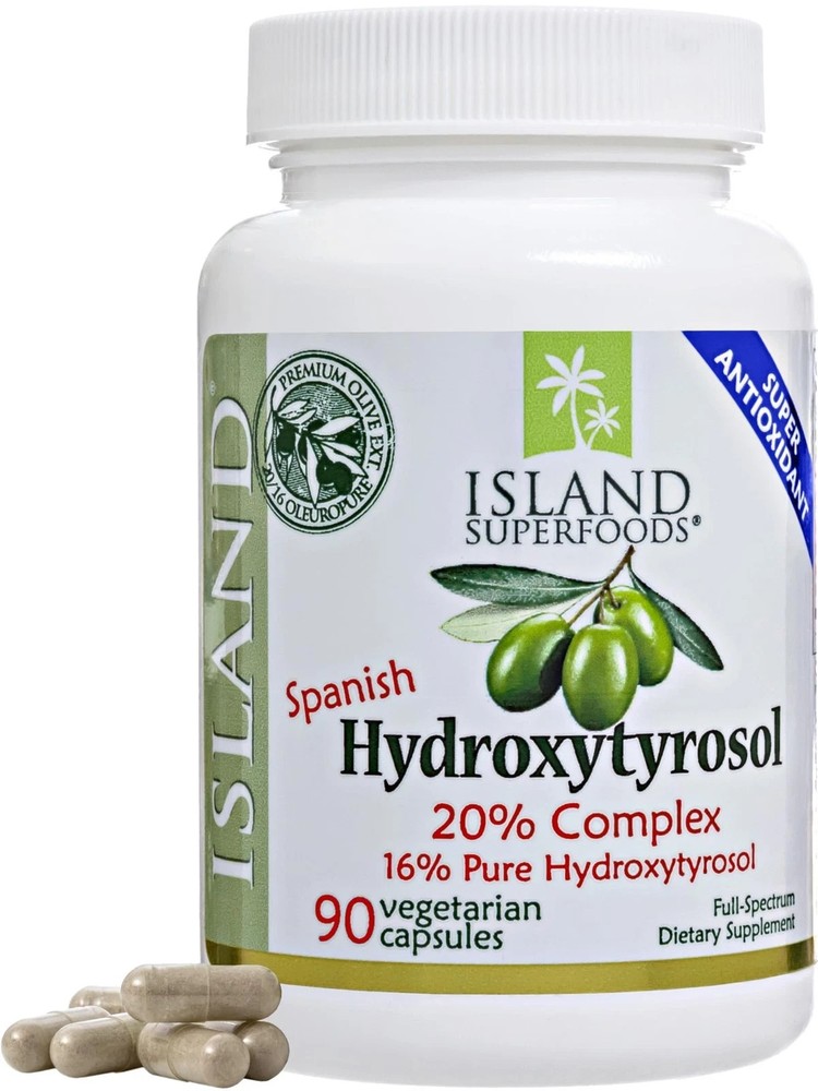 Island Nutrition 20% Hydroxytyrosol Complex™ Olive Fruit Extract – Super Stre…