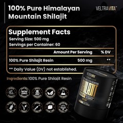100% Pure Himalayan Shilajit Resin 75% Fulvic Acid 85+ Trace Minerals Humic Acid