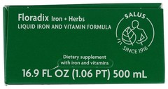 Iron Supplement Liquid with Herbs, 17 Fl Oz – Boost Energy & Vitality