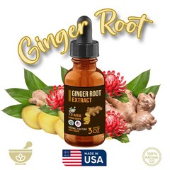 Ginger Root Extract Liquid Drops – Ginger Tincture – USA Made