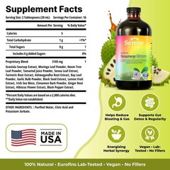 Soursop Bitters Pure 16 oz 100% Natural Exotic Organic Detox Herbs EXP 5/4/28