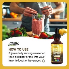 Organic Maca Root Liquid Drops Ashwagandha Fenugreek Beet Root and L-Arginine US