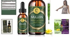 Mullein Leaf Drops with Elderberry – Mucus Relief & Lung Support, 2 FL OZ