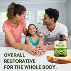Organic Amla Capsules 120 Ct Phyllanthus Emblica Amalaki Herbal Supplement