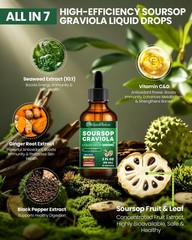 Soursop Drops 2000mg – Immune Boosting, Anti-Inflammatory, Digestive Support | N
