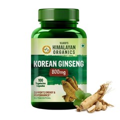 Korean Red Panax Ginseng Capsules – 800 MG 100 Veg Capsules boost vigor vitality