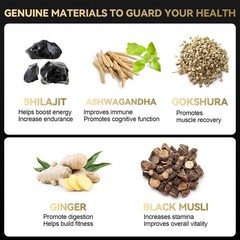 Grevol Himalayan Shilajit Gummies: Gold Grade 60 Count (Pack of 1)
