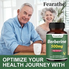 Berberine 500 Mg High Strength Healthy Blood, Sugar & Cholesterol,Immune Support