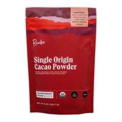 Raaka Organic Cacao Powder 8oz Unsweetened Non-Alkalized Resealable Bag