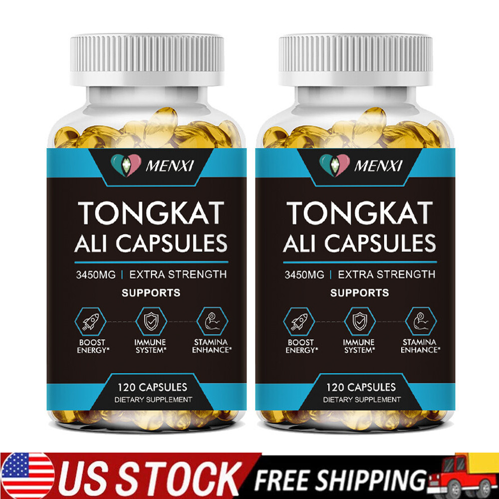 Natural Testosterone Booster 3450mg TongkatAli Extract 200:1 Strong 240 Capsules