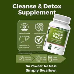 Milk Thistle Complex Capsules – 14 in 1 – Detox & Cleanse – UK Vegan Liver Pact