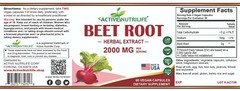 Beet Root Powder 2000mg Capsules Nitric Oxide Booster Superfood Energy Beetroot