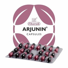 Charak Pharma Arjunin Capsule for Heart Health, cardiac muscles | 100 Capsules