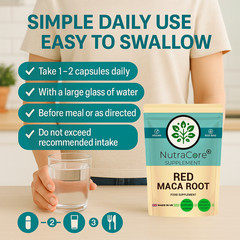 Maca Root Caps 12000mg Max Strength-(1.2% Macamides & Macaenes)-Digestion-90Cpas
