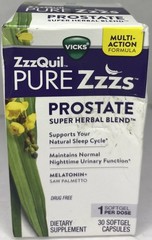 ZzzQuil Pure Zzzs Prostate Herbal Blend—1Ea 30 Soft Caps—See Below—SHIP IN 24 HR