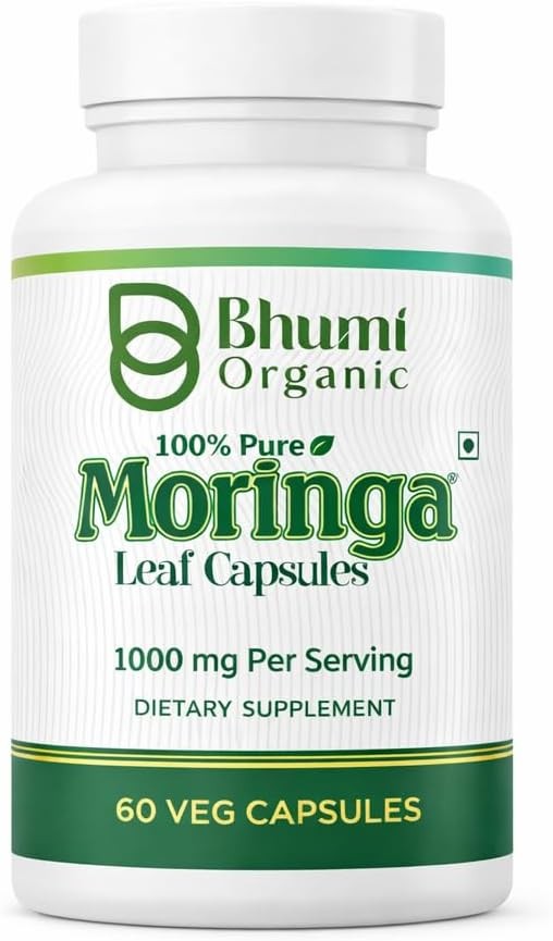 Moringa Powder Capsules 800mg of Pure Nutrient-Rich Moringa Powder 60