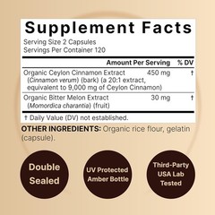 NatureBell Ceylon Cinnamon Per Serving, 240 Capsules | 240 Count (Pack of 1)