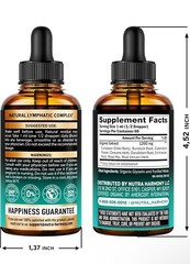 Nutra Harmony Organic Lymphatic Support Liquid Drops 8-in-1 Herbal Blend 2oz USA