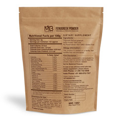 Fenugreek Seeds Powder 1 Pound | 16 oz / 454 Gram | Organically Grown Fenugreek