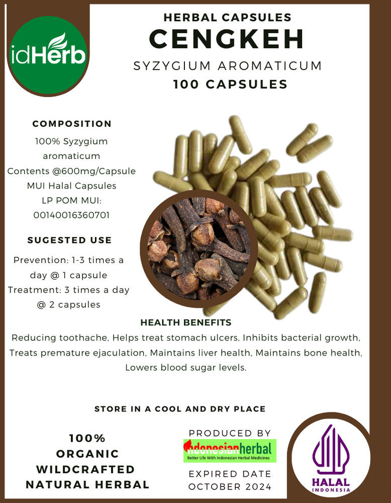 FRESH CAPSULE CENGKEH SYZYGIUM AROMATICUM NATURAL HERBAL PREMIUM ORGANIC