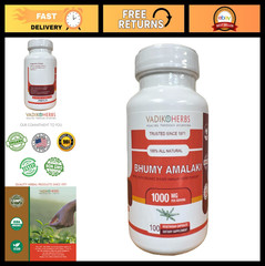 Organic Bhumy Amalaki Powder 100 Vegicaps – Certified Herbal Supplement, Immune