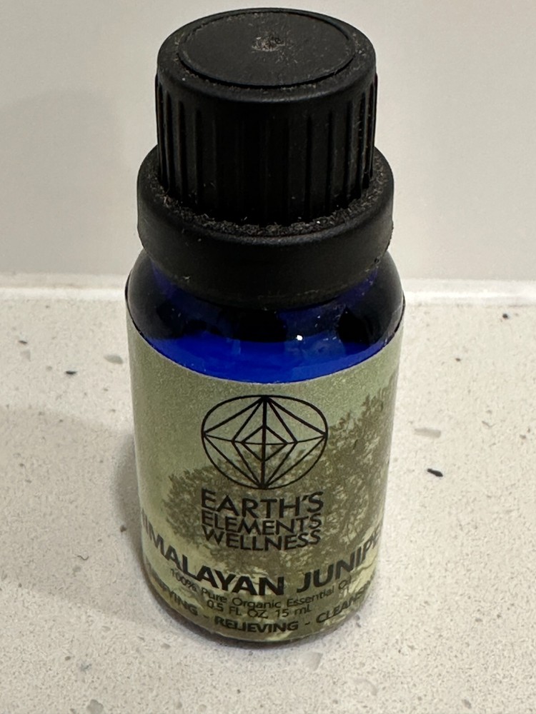 Earth Elements Organic Himalayan Juniper Essential Oil 15ml (0.5 fl. Oz) NEW