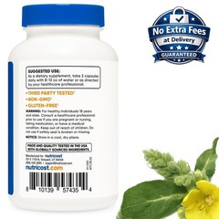 Extracto Hoja de Gordolobo 20000mg Verbascum thapsus 120 Cápsulas 60 Porciones