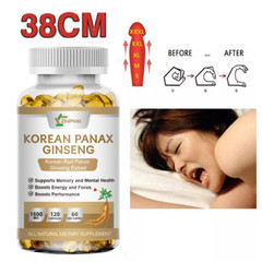 Korean Red Panax Ginseng 1600mg 360 Capsules – Extra Strength NON-GMO No Fillers