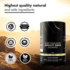 100% Pure Himalayan Shilajit Gummies Immune Support w/ AshwagandhaChaga Mushroom
