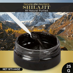 Pure Shilajit Resin 25 G Golden Grade Altai Mountains Russia