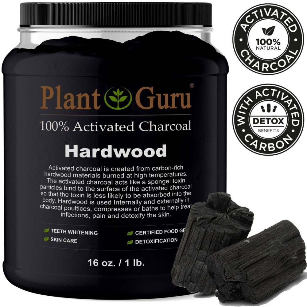 Activated Charcoal Powder HARDWOOD 1 lb. JAR Bulk Food Grade Teeth Whitening