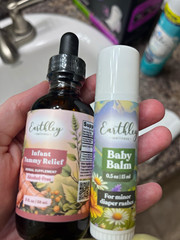 Earthley Infant Tummy Relief Alcohol-Free 2 fl oz + Baby Balm 0.5 oz