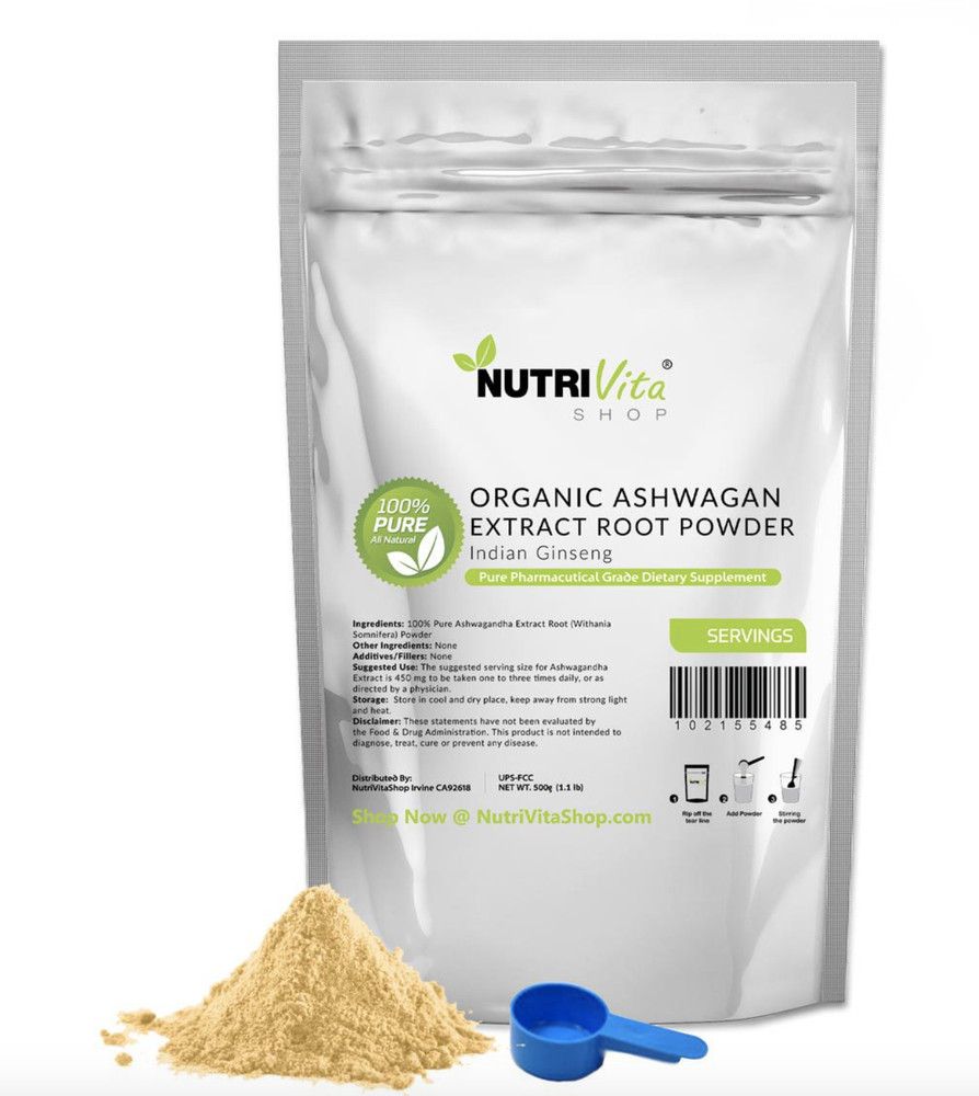 250g (8.8oz) 100% Pure Organic Ashwagandha Root Powder Withania Indian Ginseng