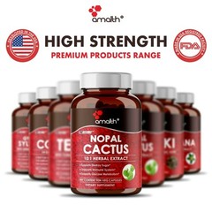 Nopal Cactus Pear Prickly Extract Powder Blood Sugar 10000mg Capsules – 90 Count