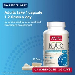 Jarrow N-A-C 500 mg, Antioxidant Support for Liver, 60 Capsules | Dietary NAC Su