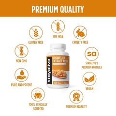 Boswellia Serrata Extract Capsules 1000mg with AKBA and 65% Boswellic Acid, 1…