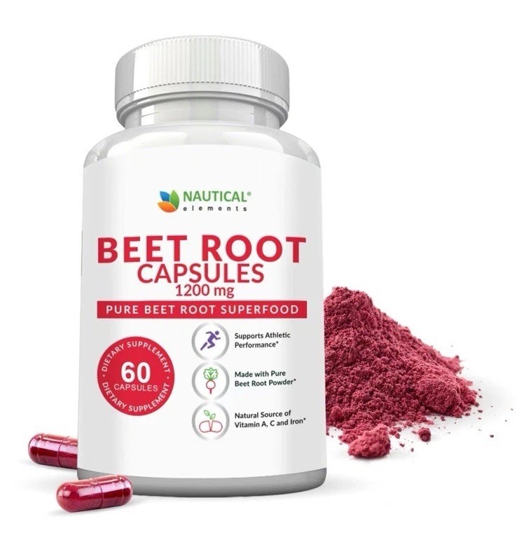 Beet Root Capsules 1200mg Per Serving 200 Capsules for Blood Pressure Support
