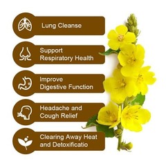 100Packs Mullein Leaf Tea Bags – Lung Cleanse Detox Herbal Enhance Immunity