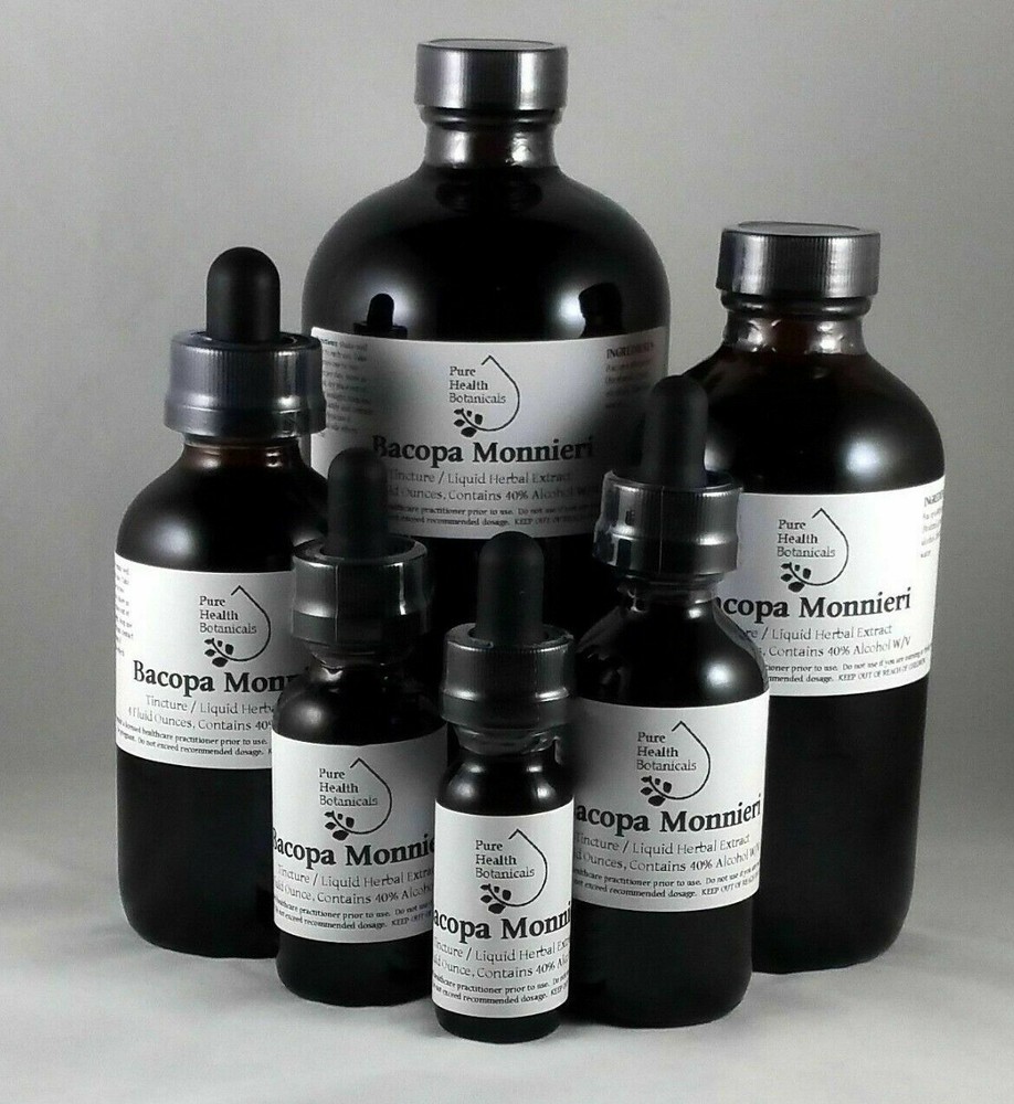 Bacopa Monnieri Tincture, Extract, Brahmi, Monierri, Ayurvedic, Nootropic