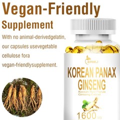 120 Korean Red Panax Capsule Ginseng 1600mg Extra Strength Highest Potency Pills