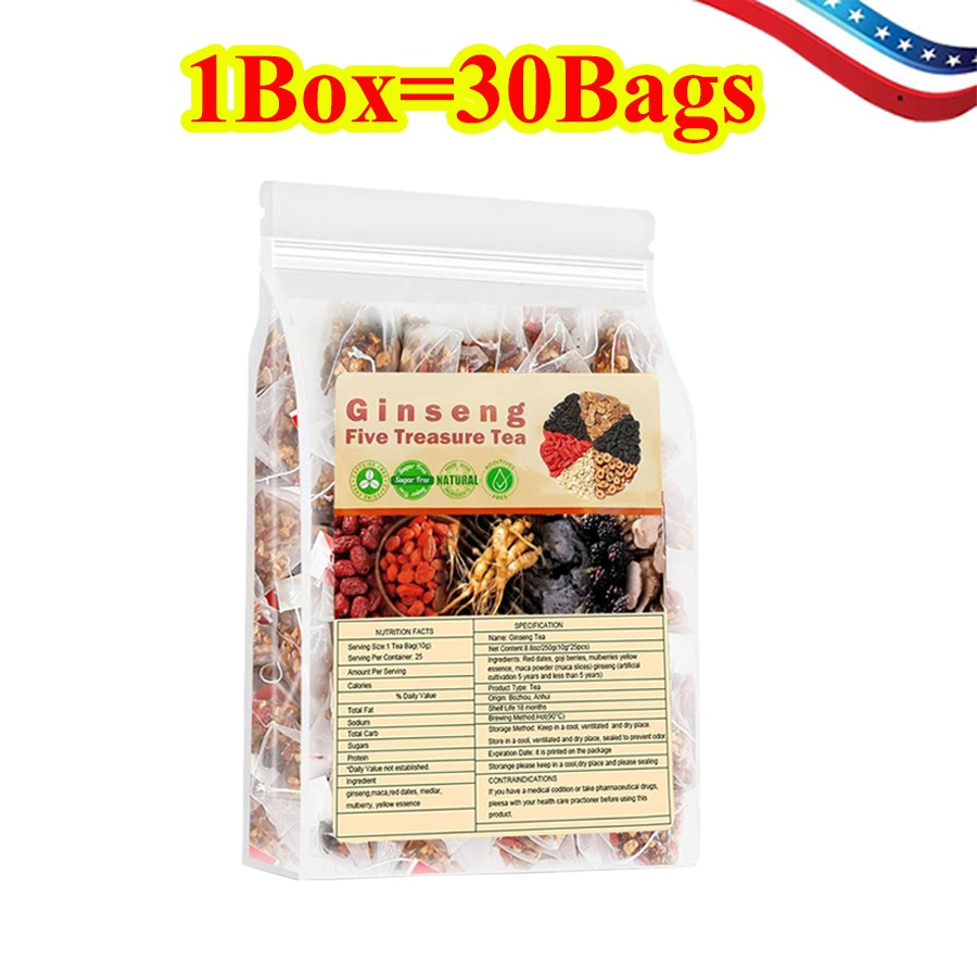 red date kidney health, Kidney tea ,liver tea , 30pcs Ginseng six treasure tea