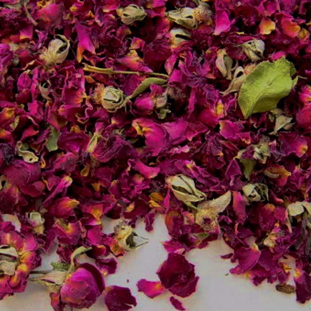 Natural Dried Red Rose Buds and Petals 2 oz FOOD GRADE/Tea 100% Organic