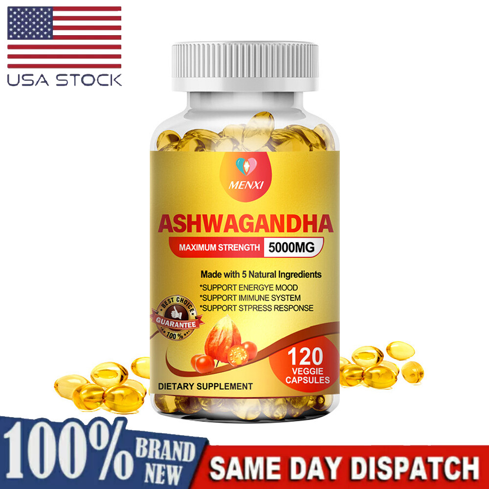 Ashwagandha Root 5000mg Extra Strength Ashwagandha Capsules – Mood Support